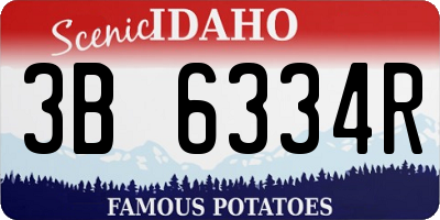 ID license plate 3B6334R