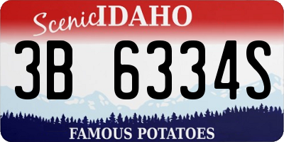 ID license plate 3B6334S