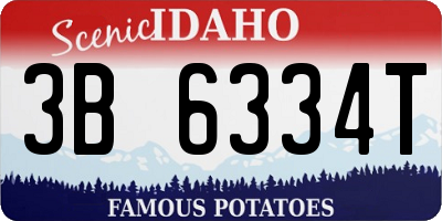 ID license plate 3B6334T