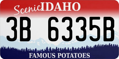 ID license plate 3B6335B