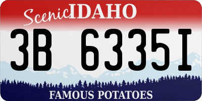 ID license plate 3B6335I