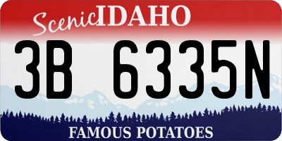 ID license plate 3B6335N