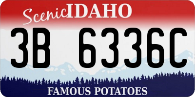 ID license plate 3B6336C
