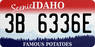 ID license plate 3B6336E