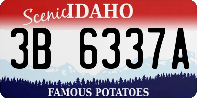 ID license plate 3B6337A