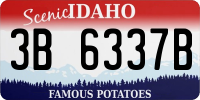 ID license plate 3B6337B