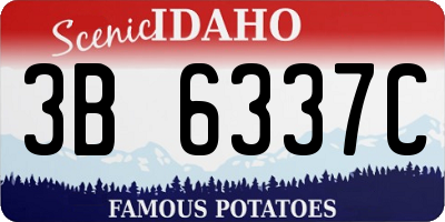 ID license plate 3B6337C