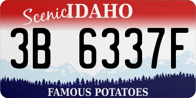 ID license plate 3B6337F