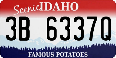 ID license plate 3B6337Q