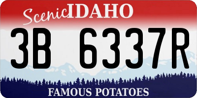 ID license plate 3B6337R