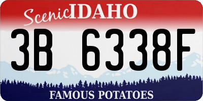 ID license plate 3B6338F