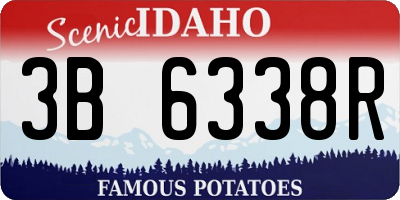 ID license plate 3B6338R