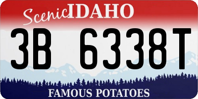 ID license plate 3B6338T