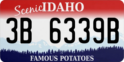 ID license plate 3B6339B