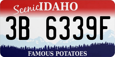 ID license plate 3B6339F