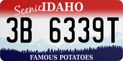 ID license plate 3B6339T
