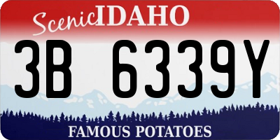 ID license plate 3B6339Y