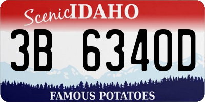 ID license plate 3B6340D