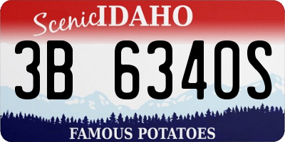 ID license plate 3B6340S