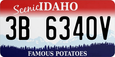 ID license plate 3B6340V