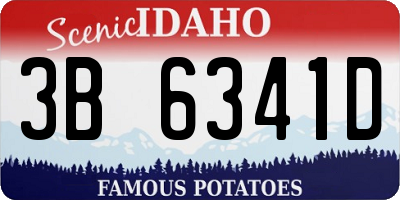 ID license plate 3B6341D