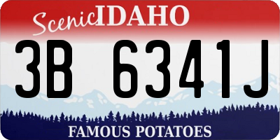 ID license plate 3B6341J