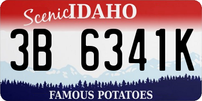 ID license plate 3B6341K