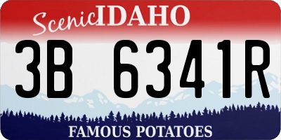 ID license plate 3B6341R