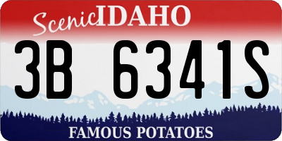 ID license plate 3B6341S