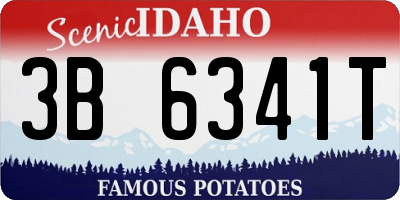 ID license plate 3B6341T