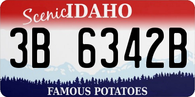 ID license plate 3B6342B