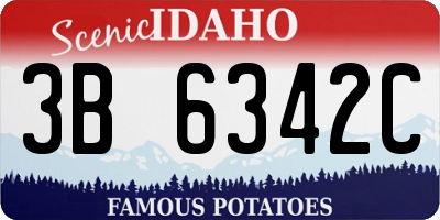 ID license plate 3B6342C