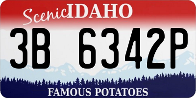 ID license plate 3B6342P