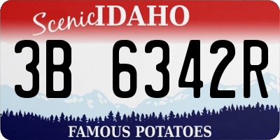ID license plate 3B6342R