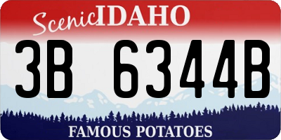 ID license plate 3B6344B