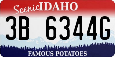 ID license plate 3B6344G