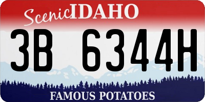 ID license plate 3B6344H