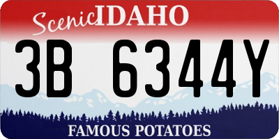 ID license plate 3B6344Y
