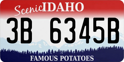 ID license plate 3B6345B