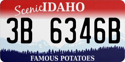 ID license plate 3B6346B