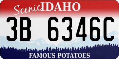 ID license plate 3B6346C