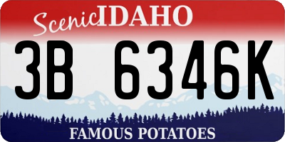 ID license plate 3B6346K