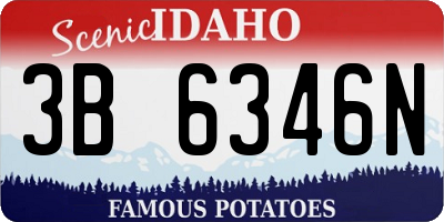 ID license plate 3B6346N