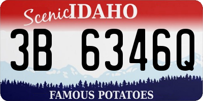 ID license plate 3B6346Q