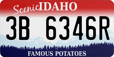 ID license plate 3B6346R