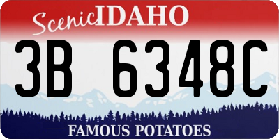 ID license plate 3B6348C