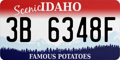 ID license plate 3B6348F