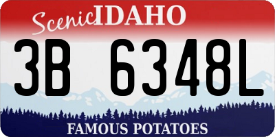 ID license plate 3B6348L