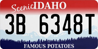 ID license plate 3B6348T