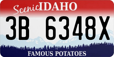 ID license plate 3B6348X